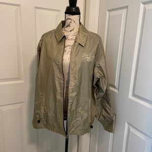 Mens reversible wind breaker jacket black and tan Medium